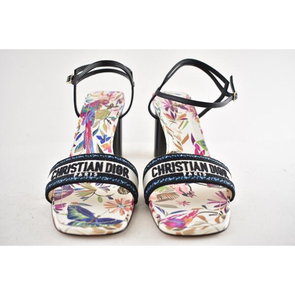 Dior TDJ Fantastica Black Blue Dway Heeled Sandal Ankle Strap Heel Pump 39.5 - Picture 9 of 14